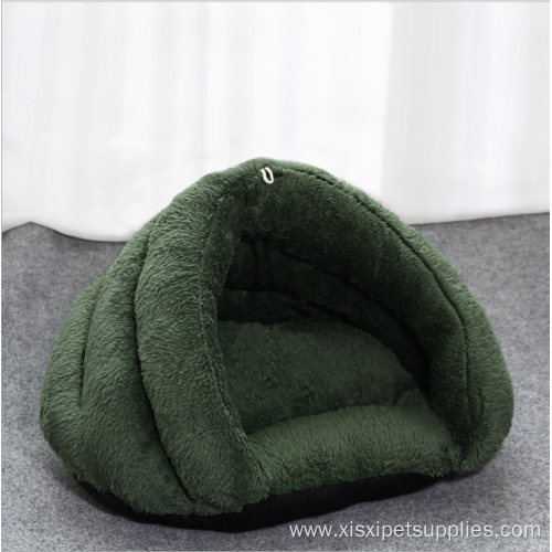 Wholesale Detachable Warm Roll Plush Cat Cave Bed